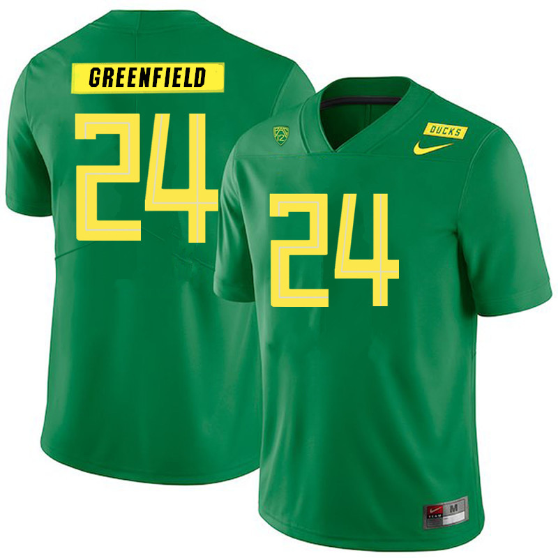 Men #24 JJ Greenfield Oregon Ducks College Football Jerseys Sale-Green